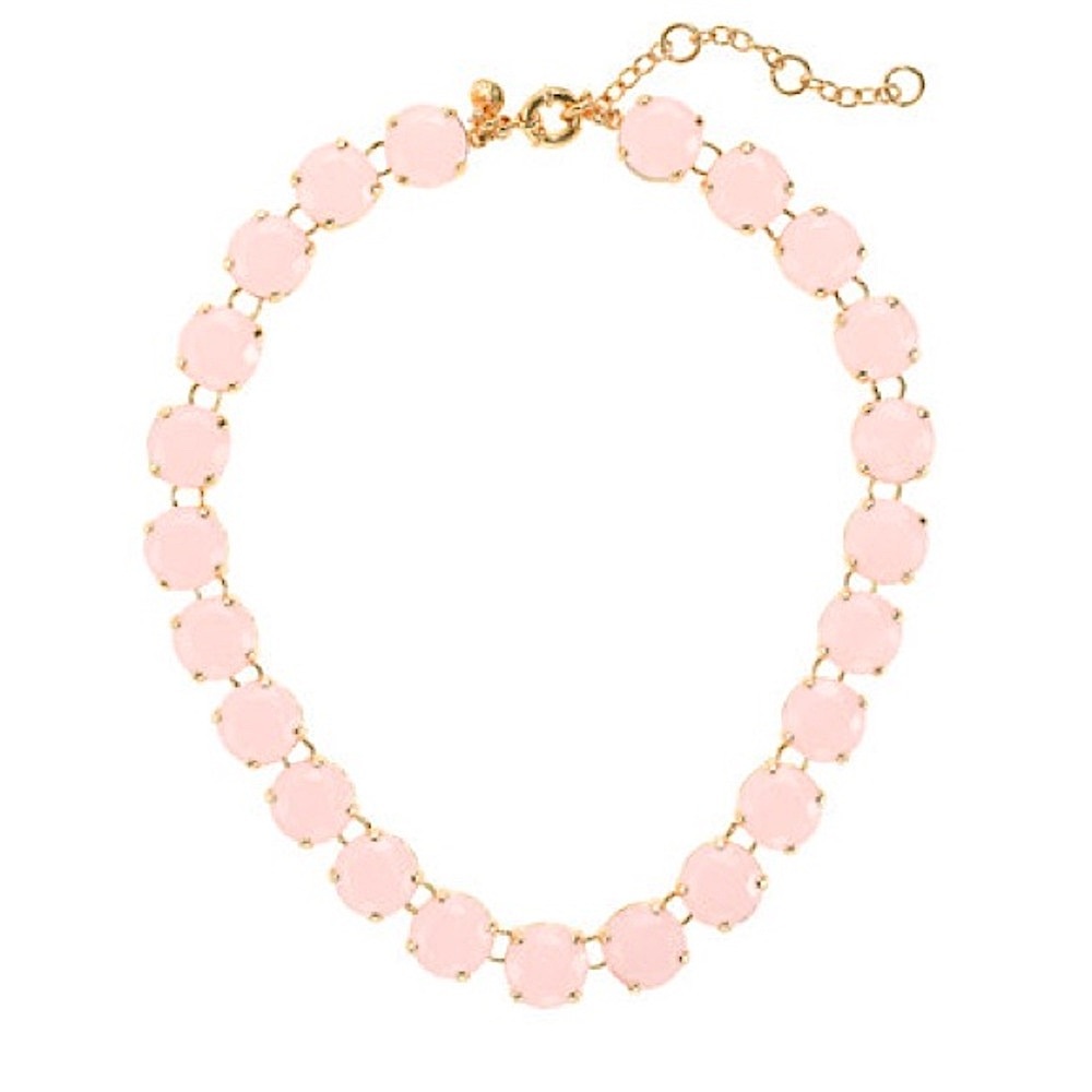 J. Crew Pink and Gold Necklace with Rose Quartz - NWT